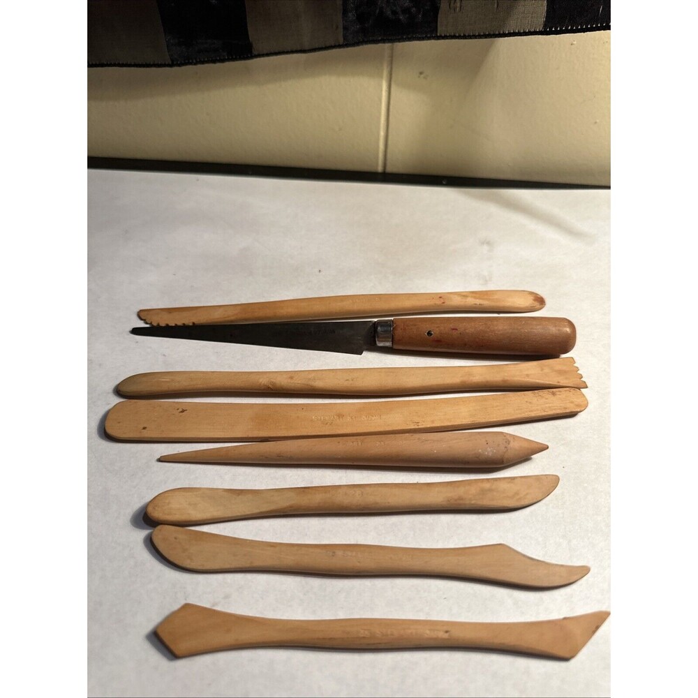 Loew Cornell Fettling Knife and wooden tools